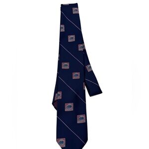 Vtg Smithsonian Institute 1918 Inverted Jenny Airmail Stamp Neck Tie